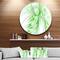 Designart - Green Grungy Floral Fractal Shapes' Large Floral Metal Circle Wall Art